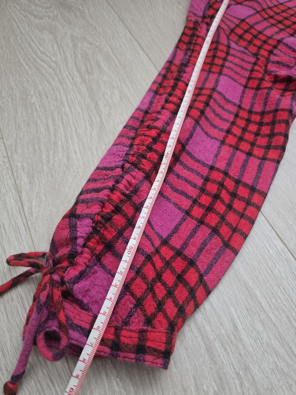 We The Free Pink & Red Plaid Button-Front Shirt Size S Cotton Wool - Picture 9 of 11